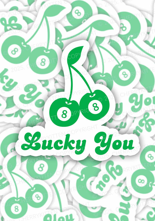 Lucky Eight St Patricks 1Pc Y2K Sticker Cherrykitten