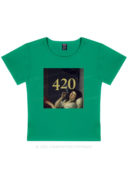 Four Twenty Y2K Baby Tee Cherrykitten