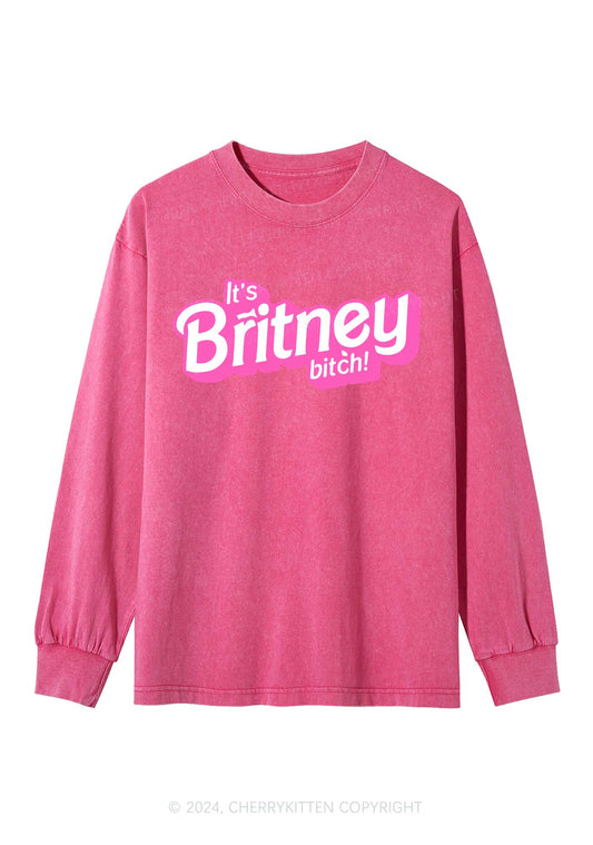 It's Britney Bixch Y2K Washed Long Sleeves Cherrykitten