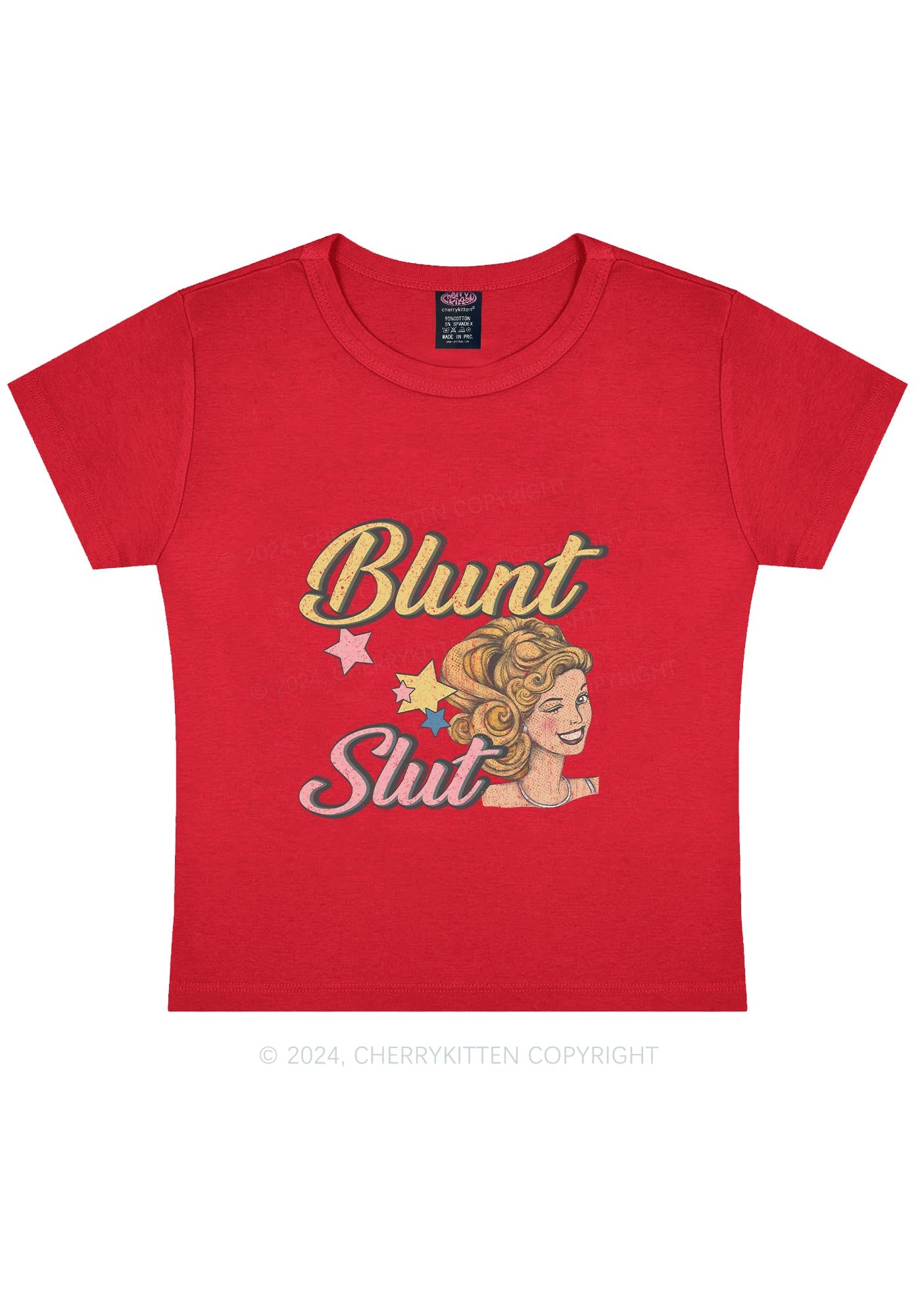 Blunt Slxt Y2K Baby Tee Cherrykitten