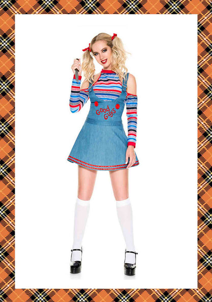 Horror Clown Chucky Halloween Cosplay Costume