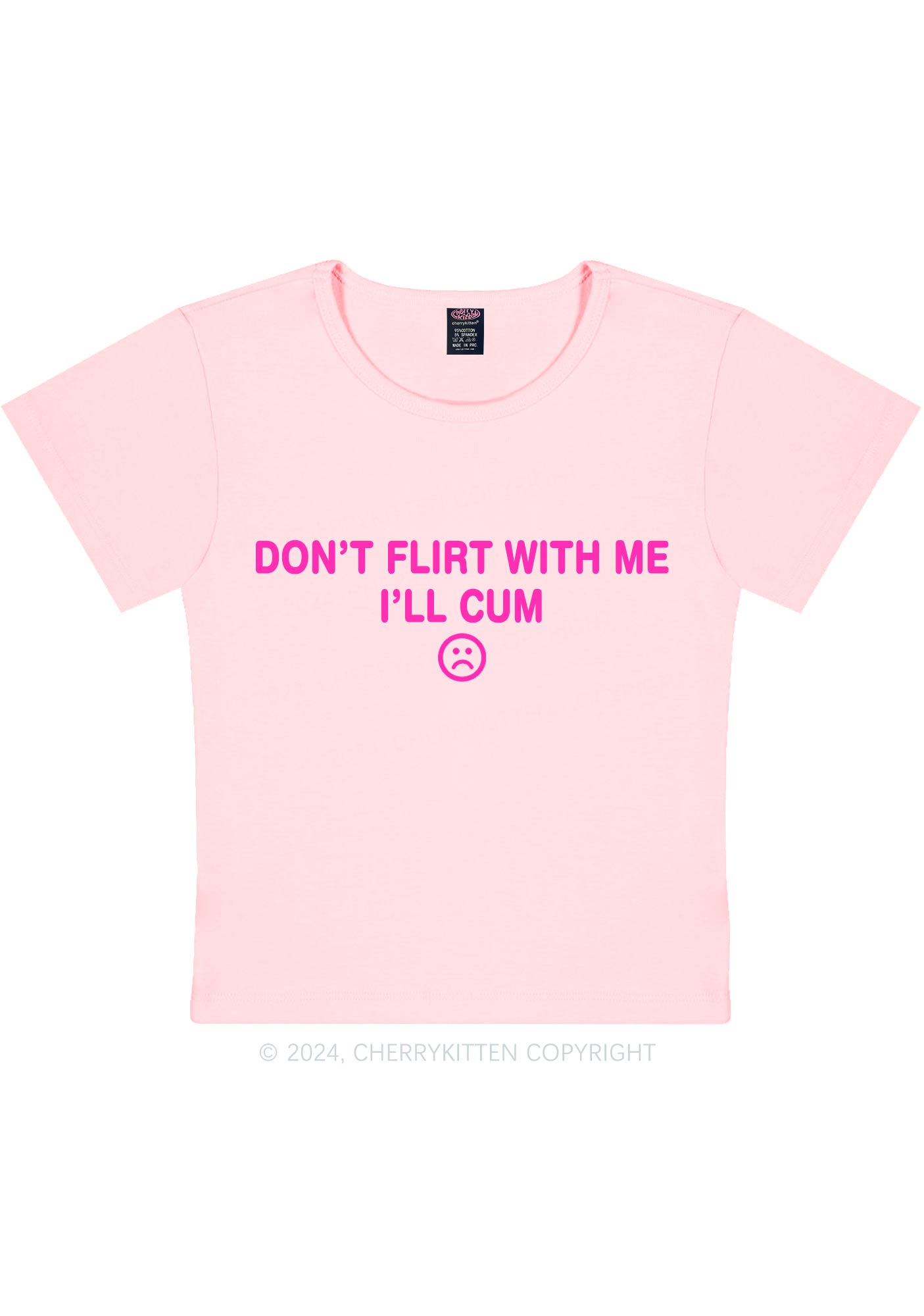 Don't Flirt Y2K Baby Tee Cherrykitten