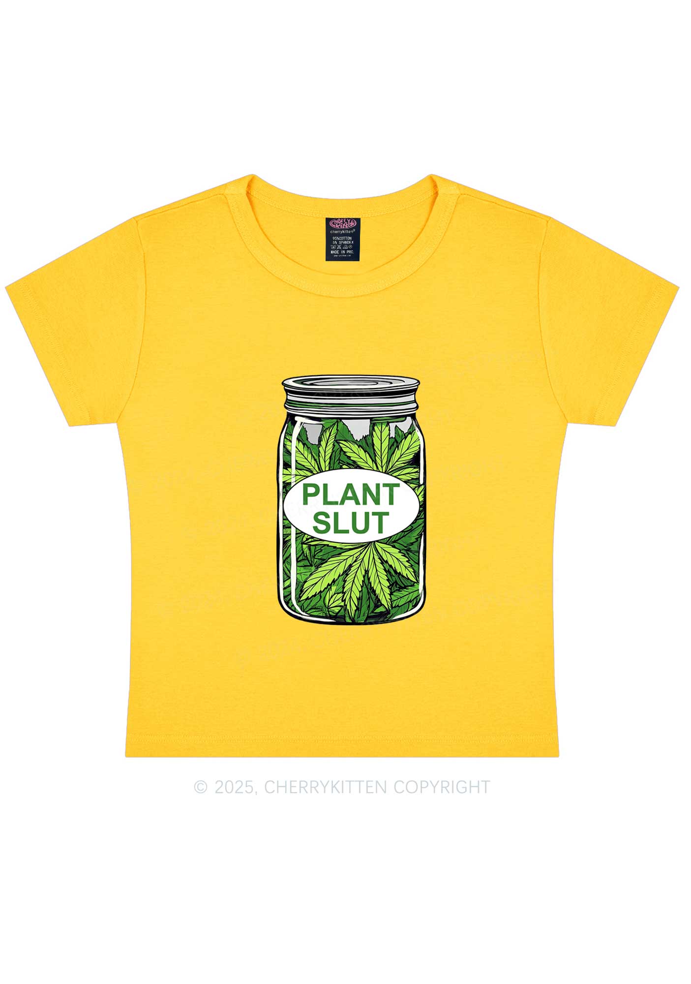 Plant Slxt Y2K Baby Tee Cherrykitten