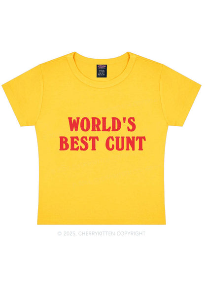 Worlds Best Cxxt Y2K Baby Tee Cherrykitten