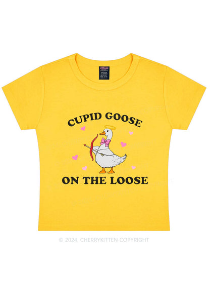 Cupid Goose Y2K Valentine's Day Baby Tee Cherrykitten