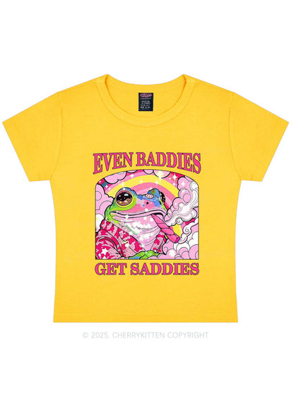 Baddies Smoking Frog Y2K Baby Tee Cherrykitten