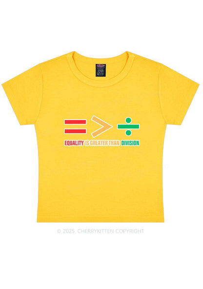 Equality Is Greater Than Division Y2K Baby Tee Cherrykitten