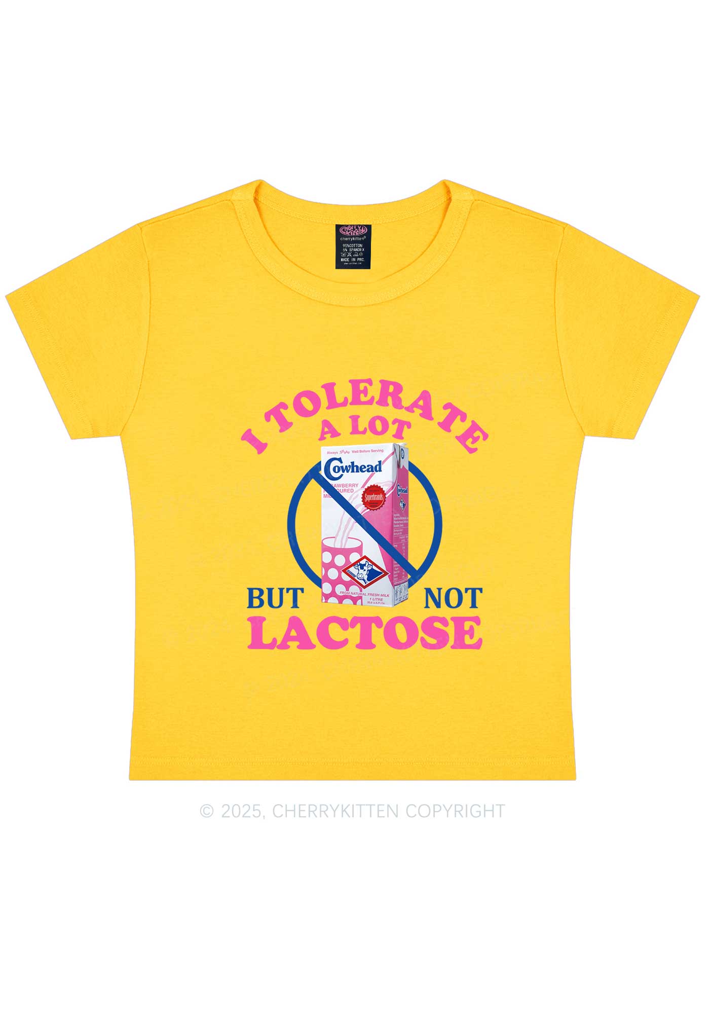 Dont Tolerate Lactose Y2K Baby Tee Cherrykitten