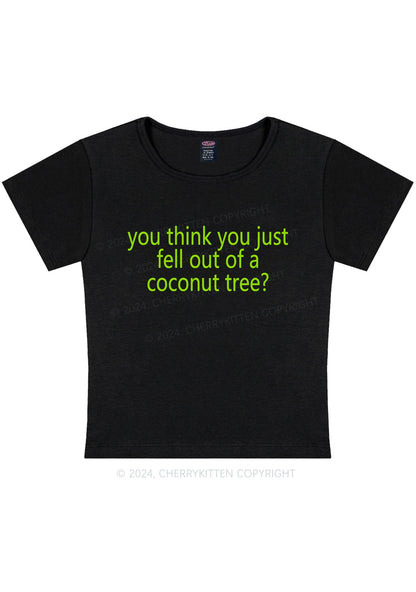 Coconut Tree Y2K Baby Tee Cherrykitten