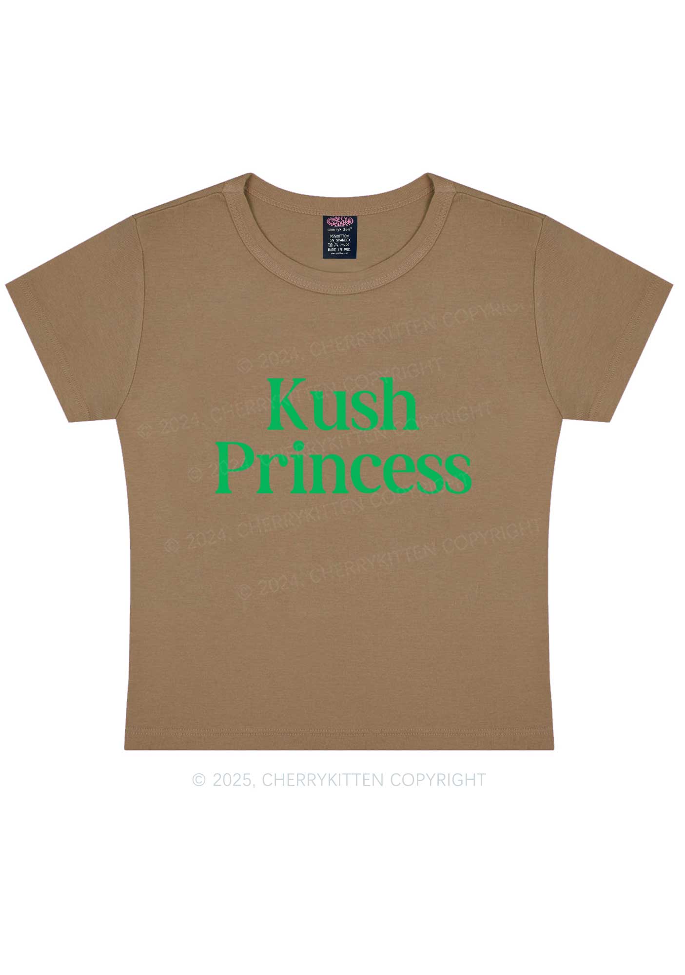 Kush Princess Y2K Baby Tee Cherrykitten