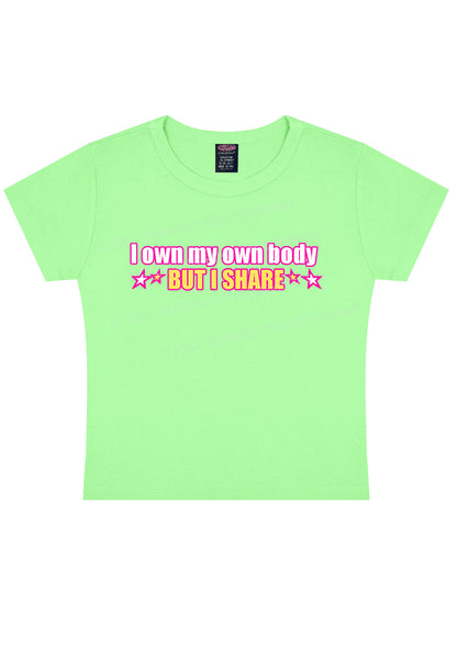 I Own My Own Body Y2K Baby Tee Cherrykitten