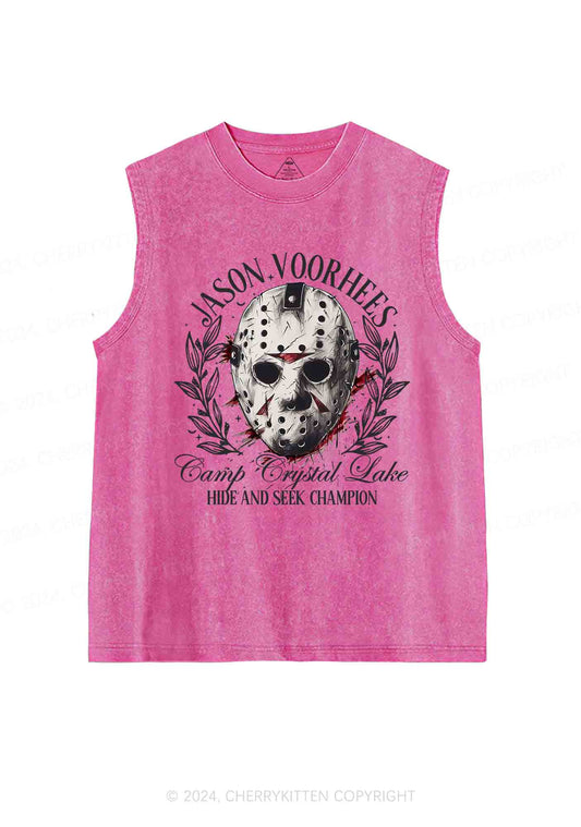 Halloween Camp Crystal Lake Y2K Washed Tank Cherrykitten