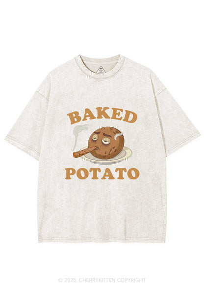 Baked Potato Y2K Washed Tee Cherrykitten