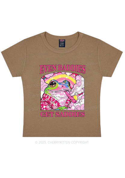 Baddies Smoking Frog Y2K Baby Tee Cherrykitten