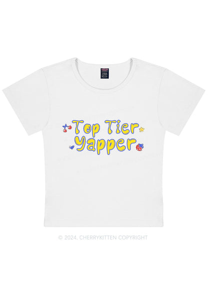 Top Tier Yapper Y2K Baby Tee Cherrykitten