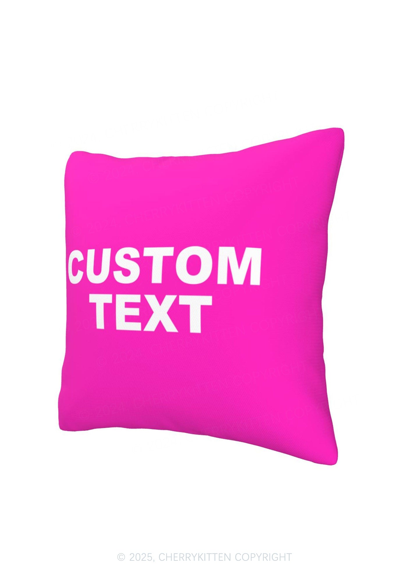 Custom Personalized Text Y2K Throw Pillow Cover Cherrykitten