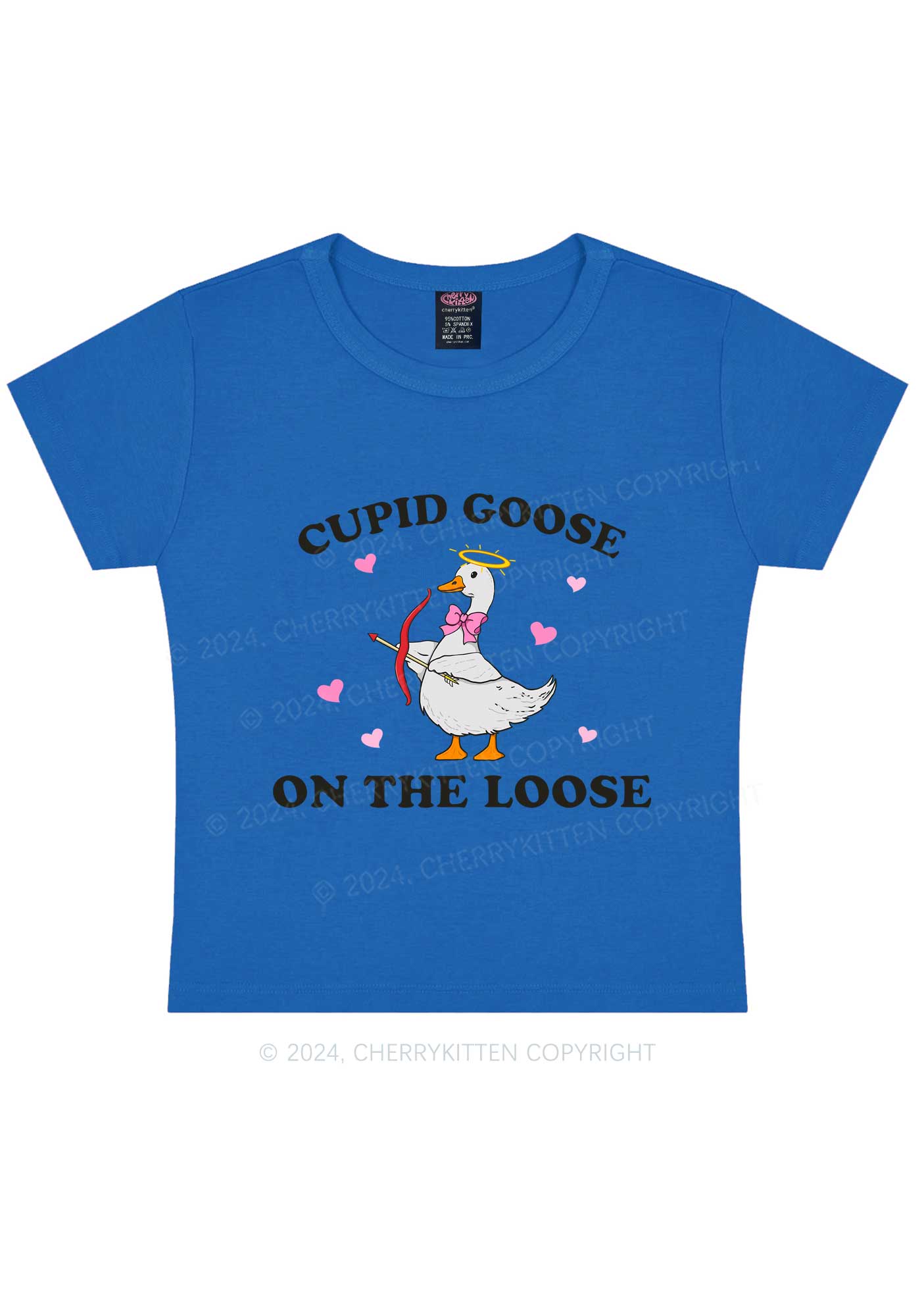 Cupid Goose Y2K Valentine's Day Baby Tee Cherrykitten