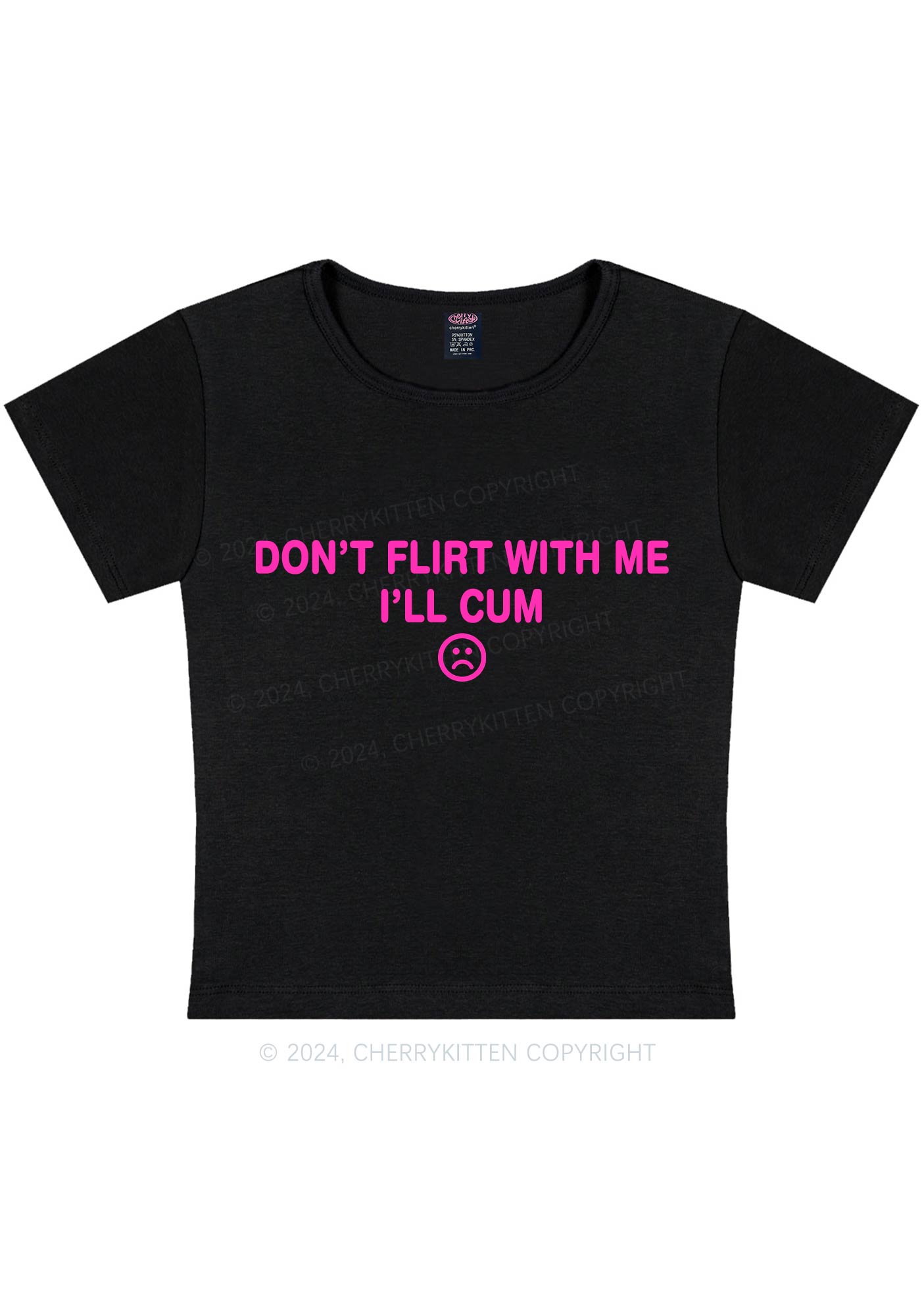 Don't Flirt Y2K Baby Tee Cherrykitten