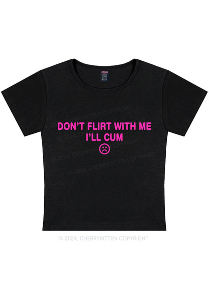 Don't Flirt Y2K Baby Tee Cherrykitten