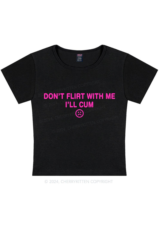 Don't Flirt Y2K Baby Tee Cherrykitten