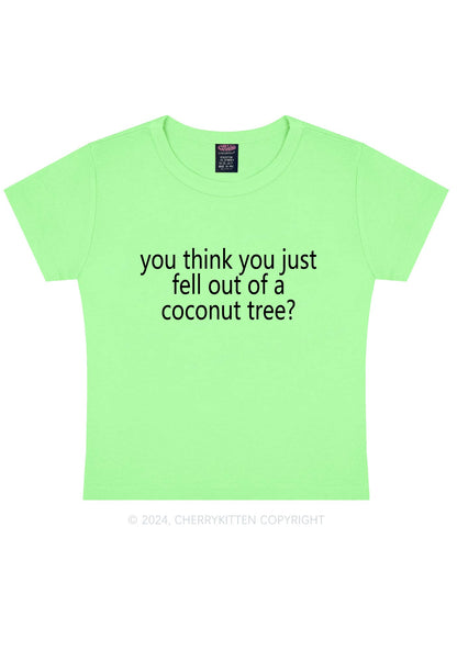 Coconut Tree Y2K Baby Tee Cherrykitten