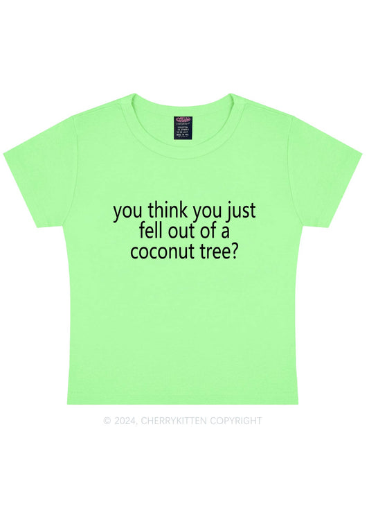 Coconut Tree Y2K Baby Tee Cherrykitten