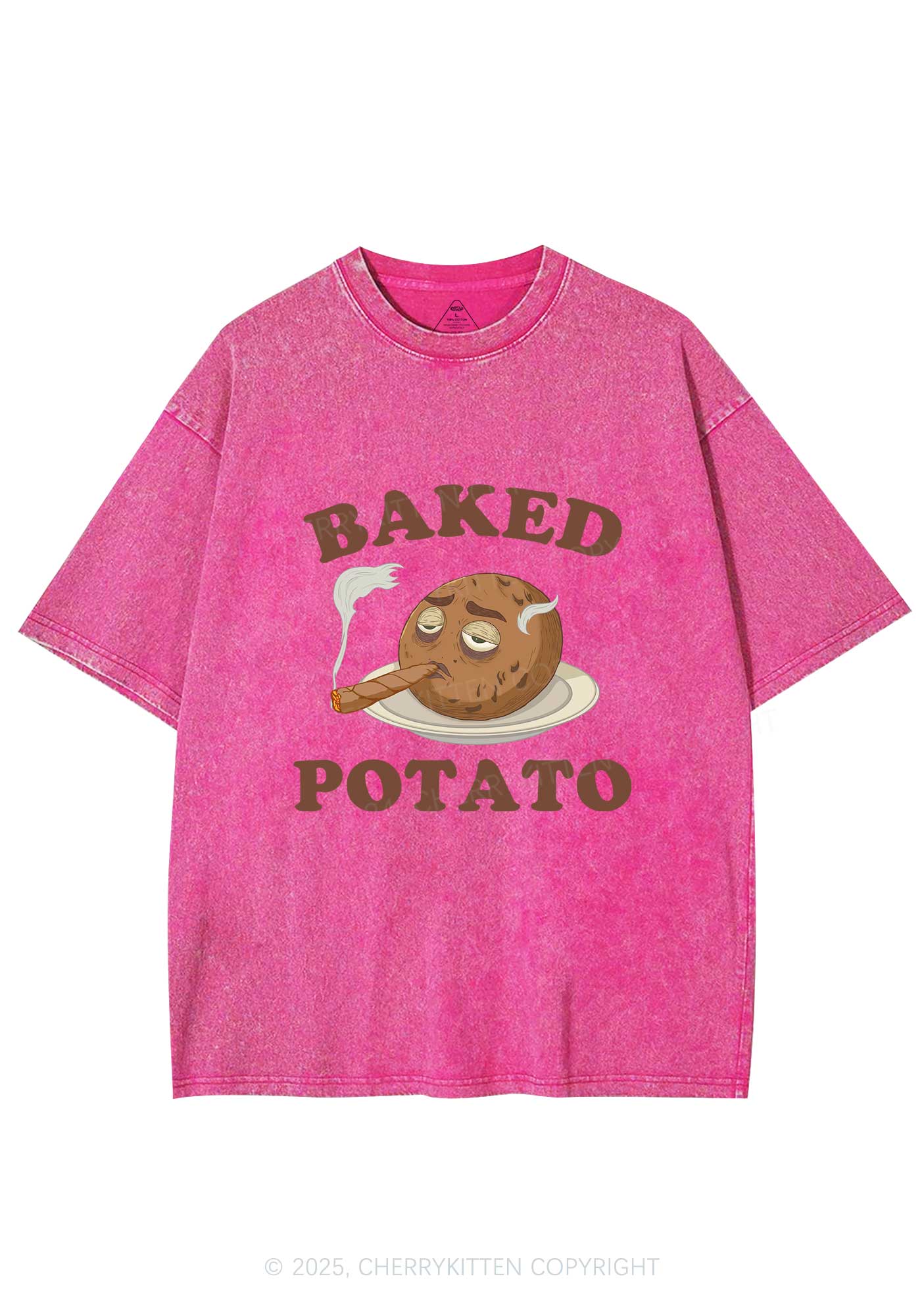 Baked Potato Y2K Washed Tee Cherrykitten