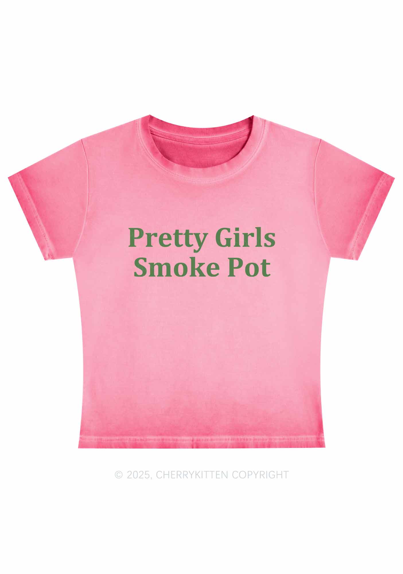 Pretty Girls Smoke Pot Y2K Vintage Classic Tee Cherrykitten