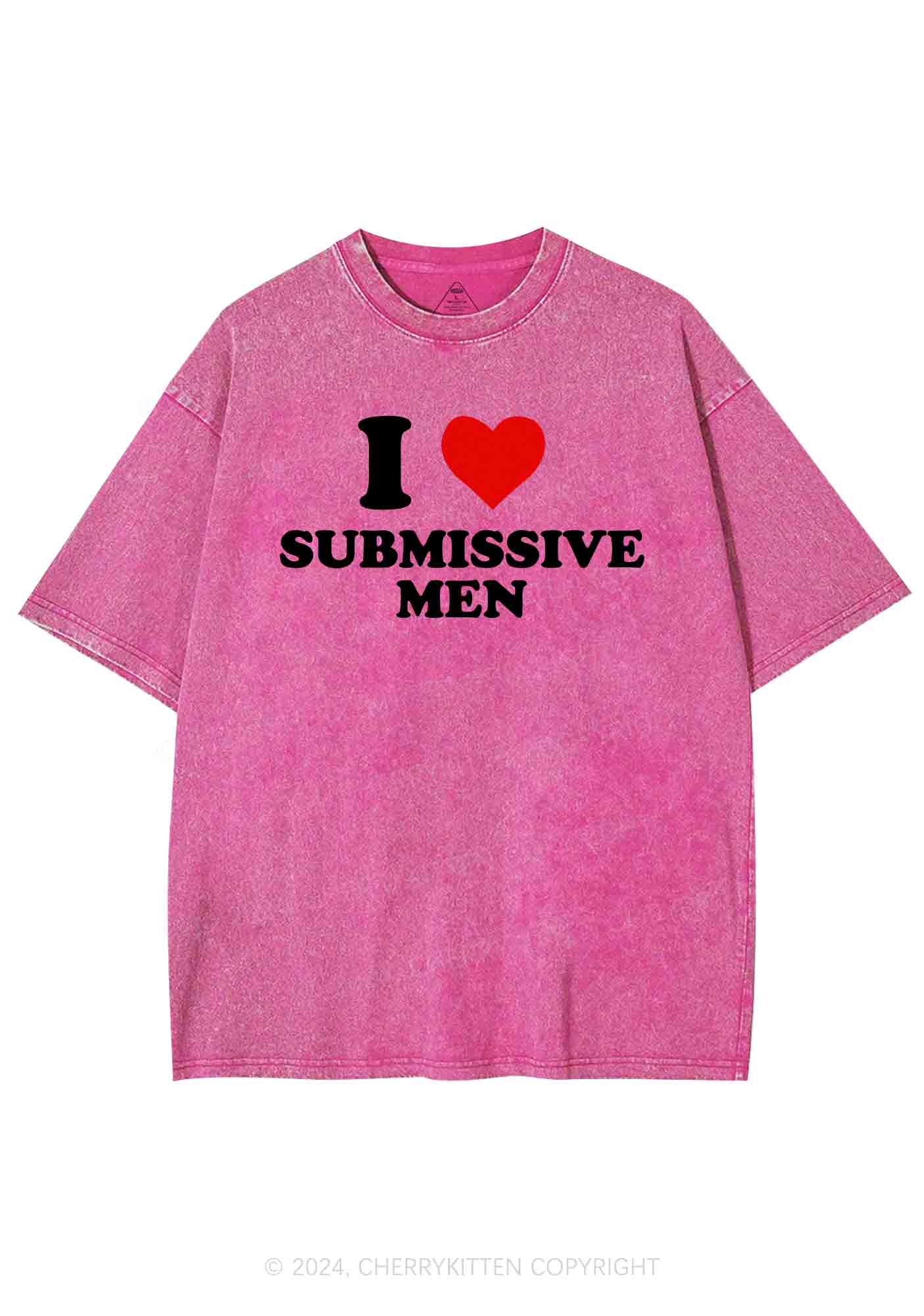 I Love S Men Y2K Washed Tee Cherrykitten