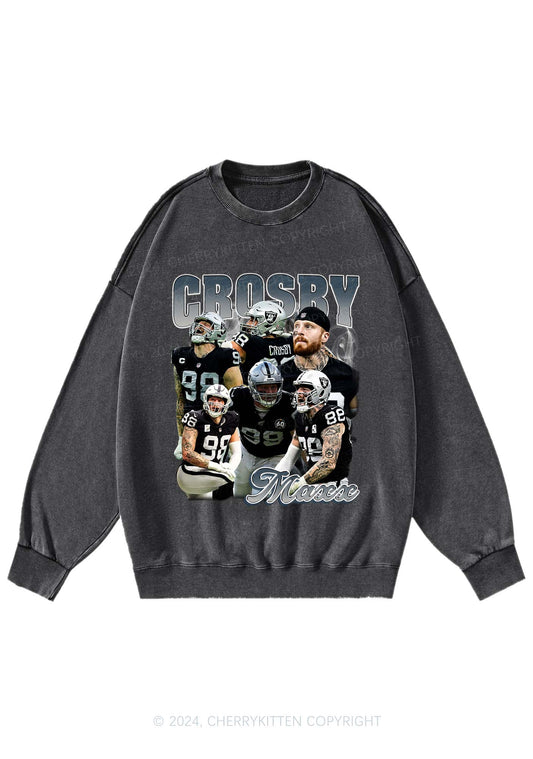 Grey Maxx Y2K Super Bowl Washed Sweatshirts Cherrykitten