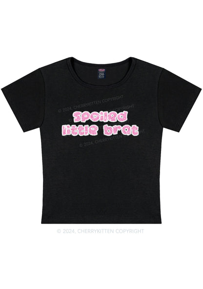 Spoiled Little Brat Y2K Baby Tee Cherrykitten