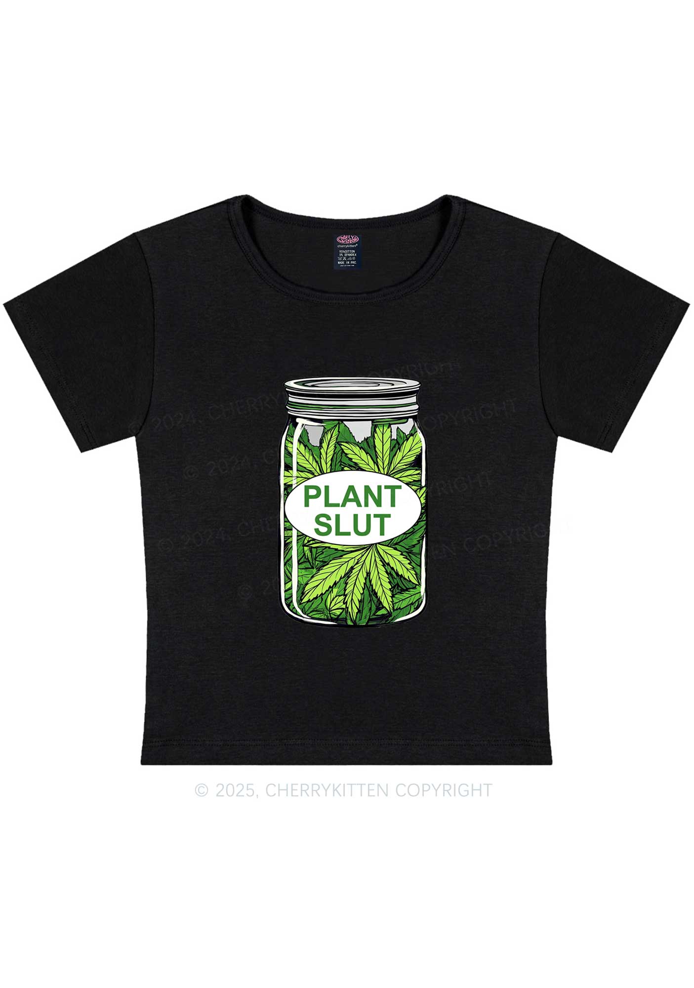 Plant Slxt Y2K Baby Tee Cherrykitten