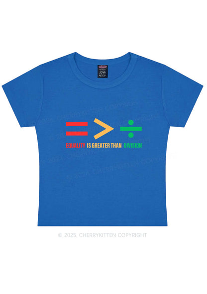 Equality Is Greater Than Division Y2K Baby Tee Cherrykitten