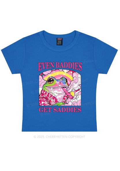 Baddies Smoking Frog Y2K Baby Tee Cherrykitten