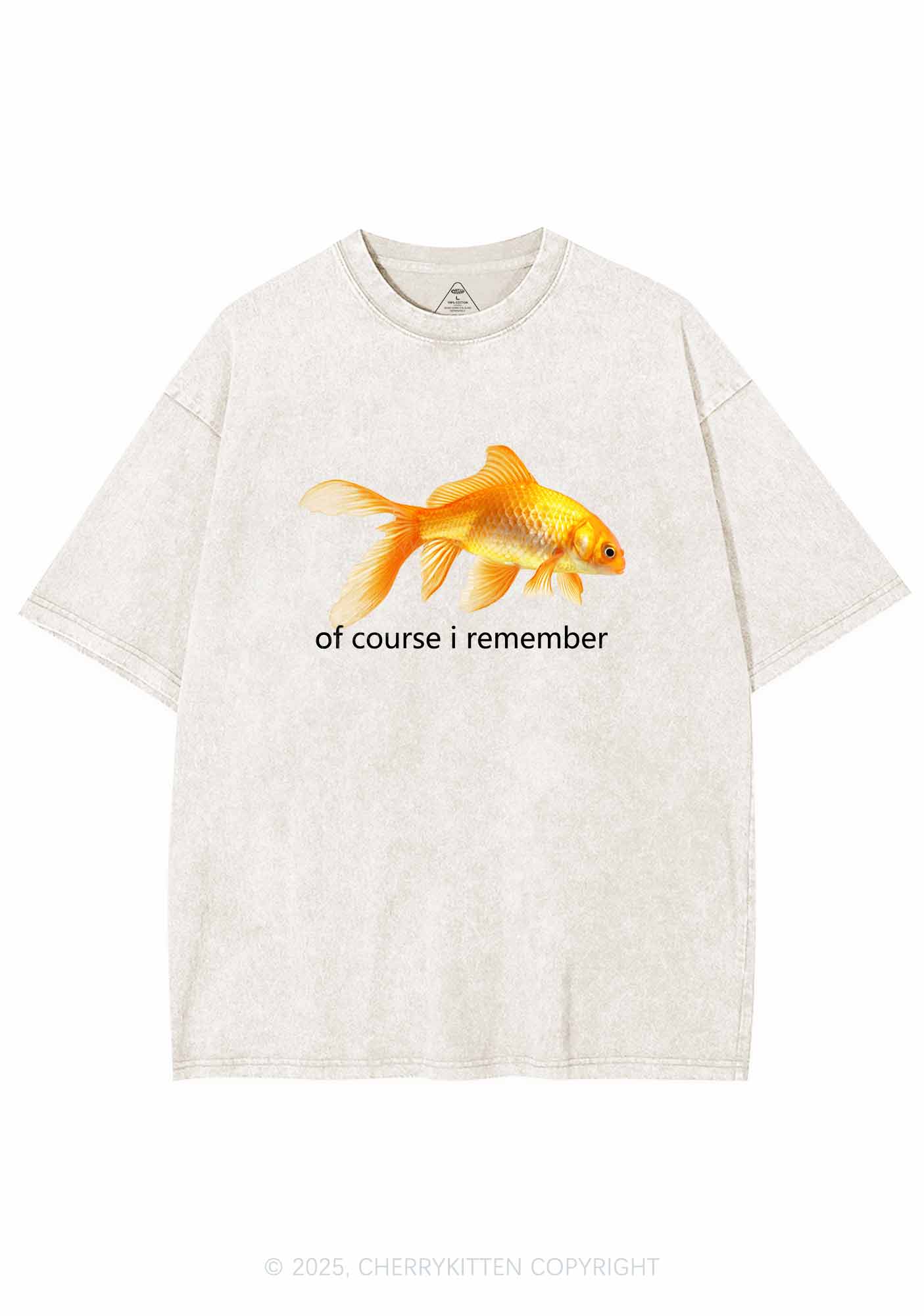 I Remember Goldfish Y2K Washed Tee Cherrykitten