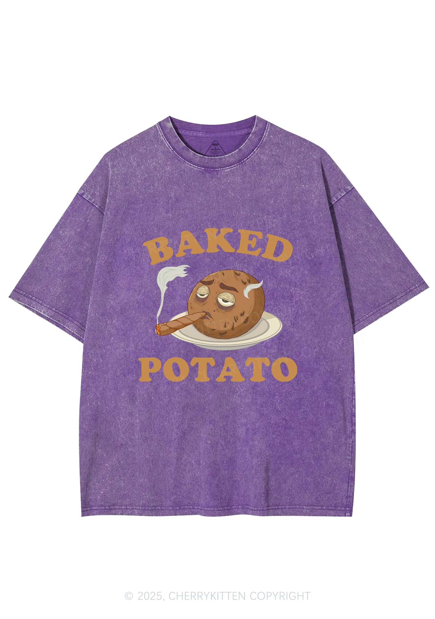 Baked Potato Y2K Washed Tee Cherrykitten