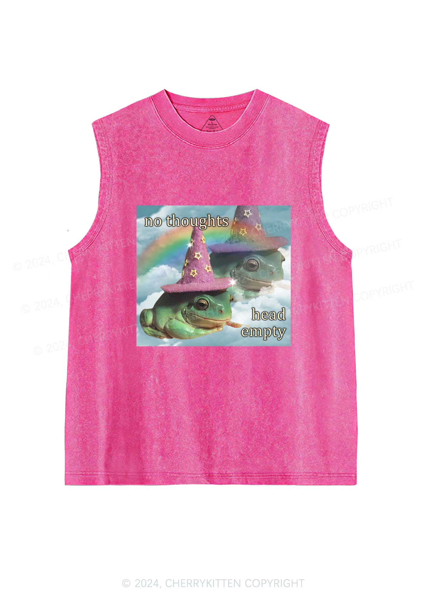 Head Empty Frog Y2K Washed Tank Cherrykitten