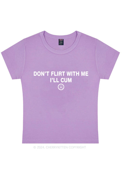 Don't Flirt Y2K Baby Tee Cherrykitten