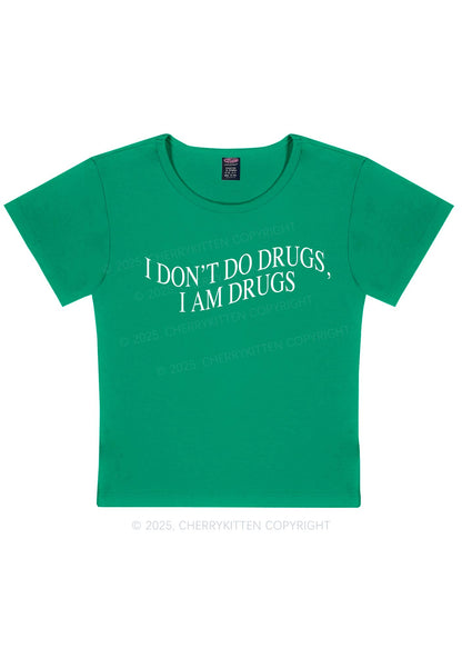 I Am Drxgs Y2K Baby Tee