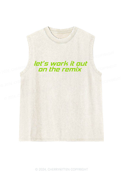 Let's Work It Out Y2K Washed Tank Cherrykitten