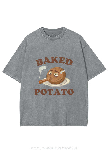 Baked Potato Y2K Washed Tee Cherrykitten