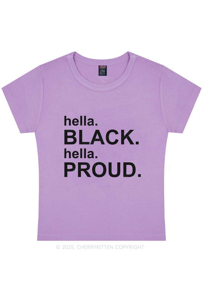 Black Proud Y2K Baby Tee Cherrykitten