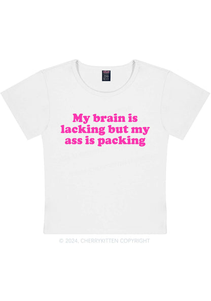 My Brain Is Lacking Y2K Baby Tee Cherrykitten