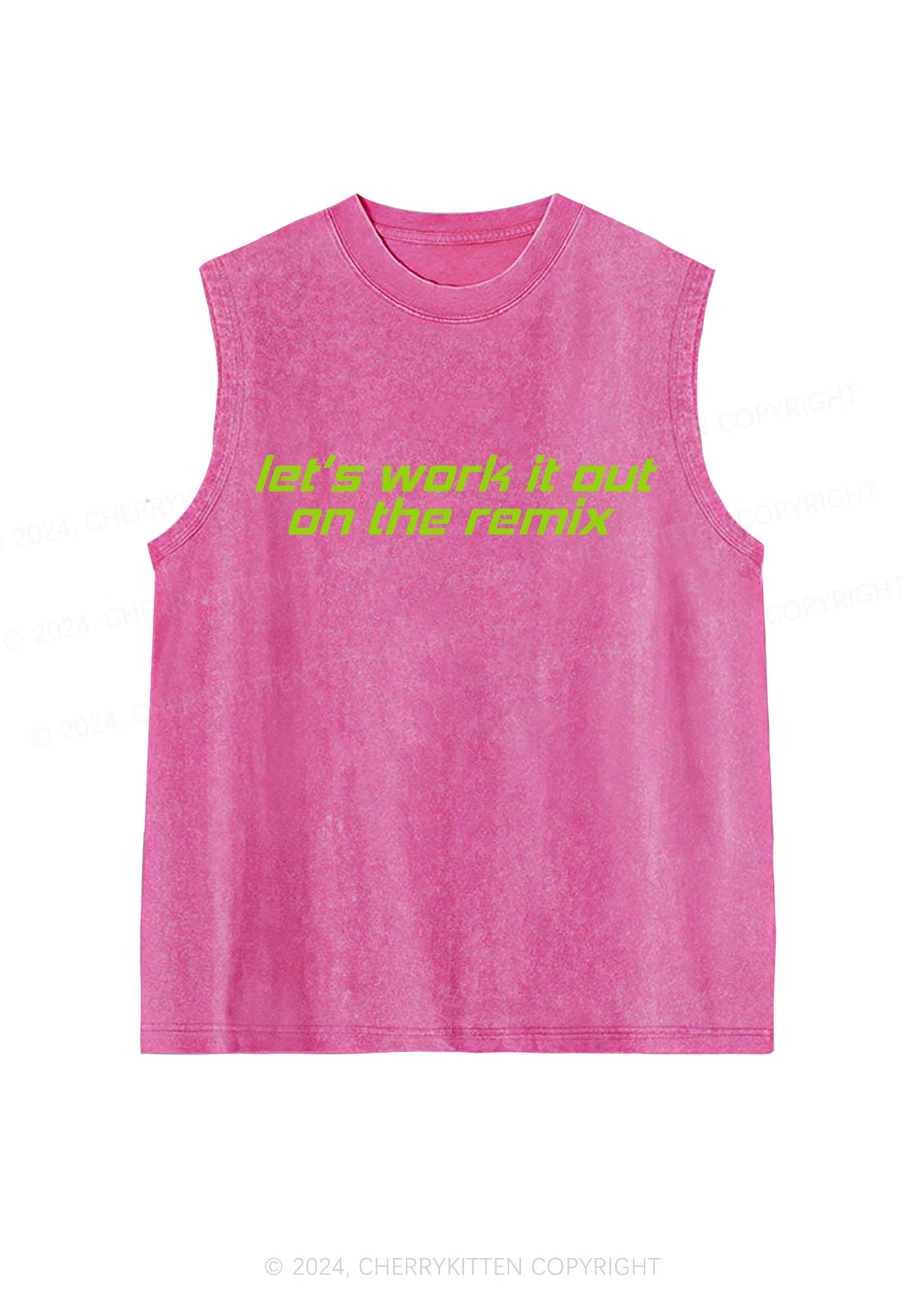 Let's Work It Out Y2K Washed Tank Cherrykitten