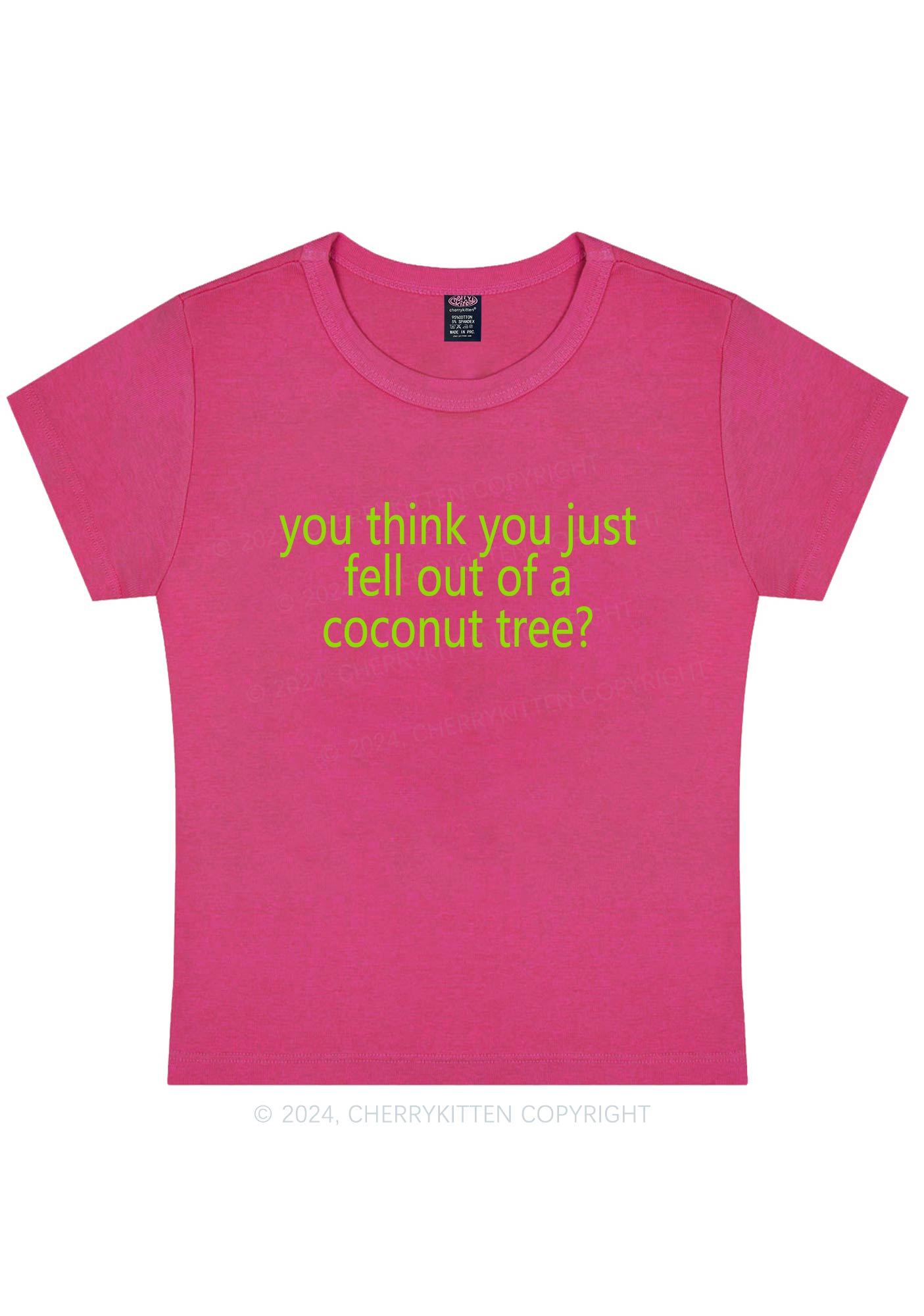 Coconut Tree Y2K Baby Tee Cherrykitten