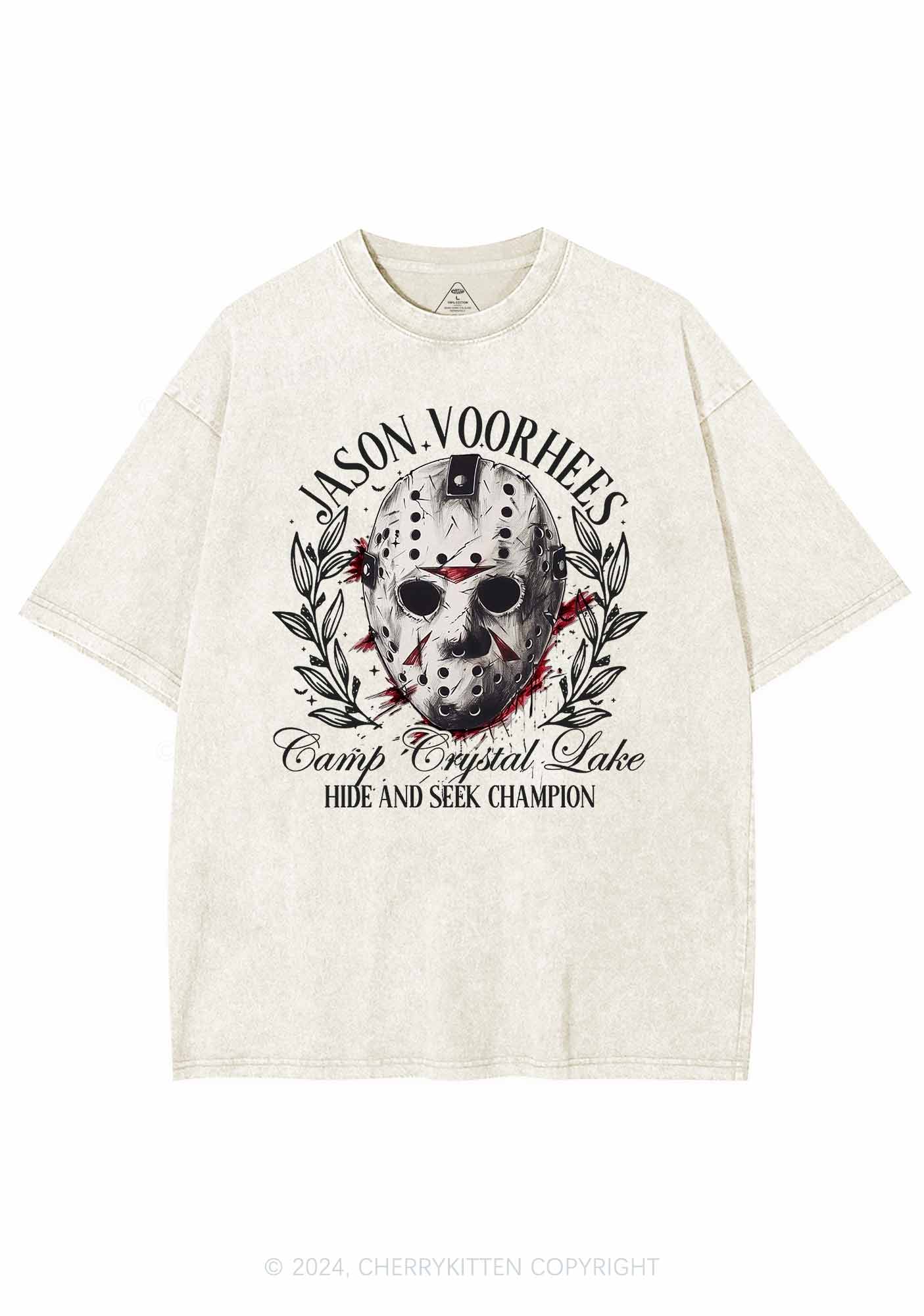 Halloween Camp Crystal Lake Y2K Washed Tee Cherrykitten