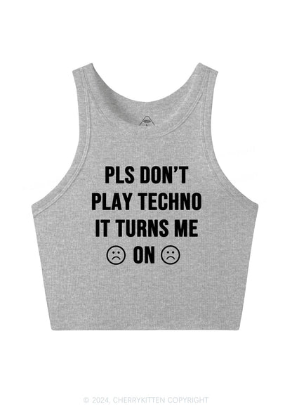 Dont Play Techno Y2K Crop Tank Top Cherrykitten