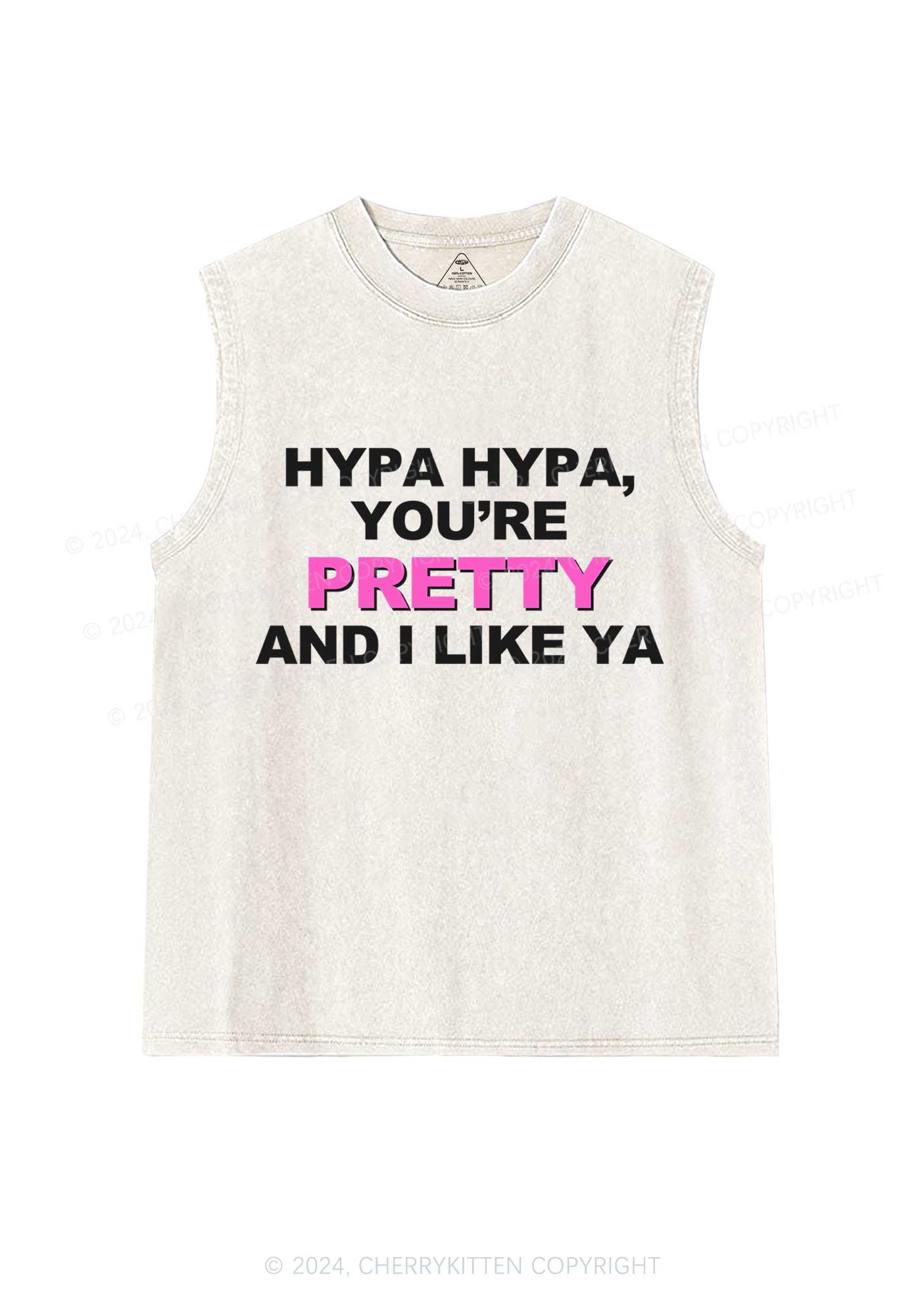 Hypa You Are Pretty Y2K Washed Tank Cherrykitten