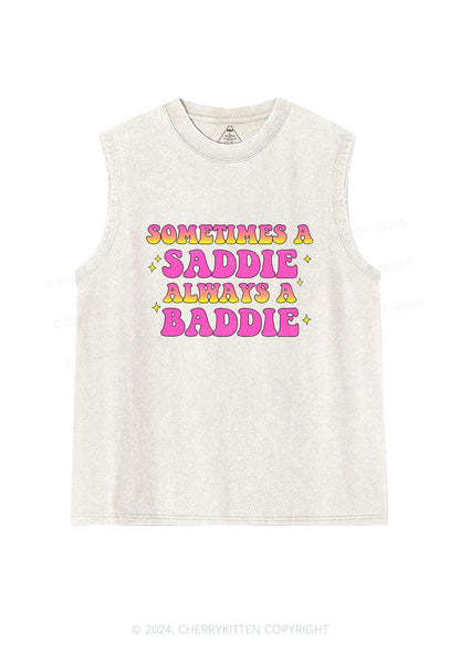 Sometimes A Saddie Y2K Washed Tank Cherrykitten