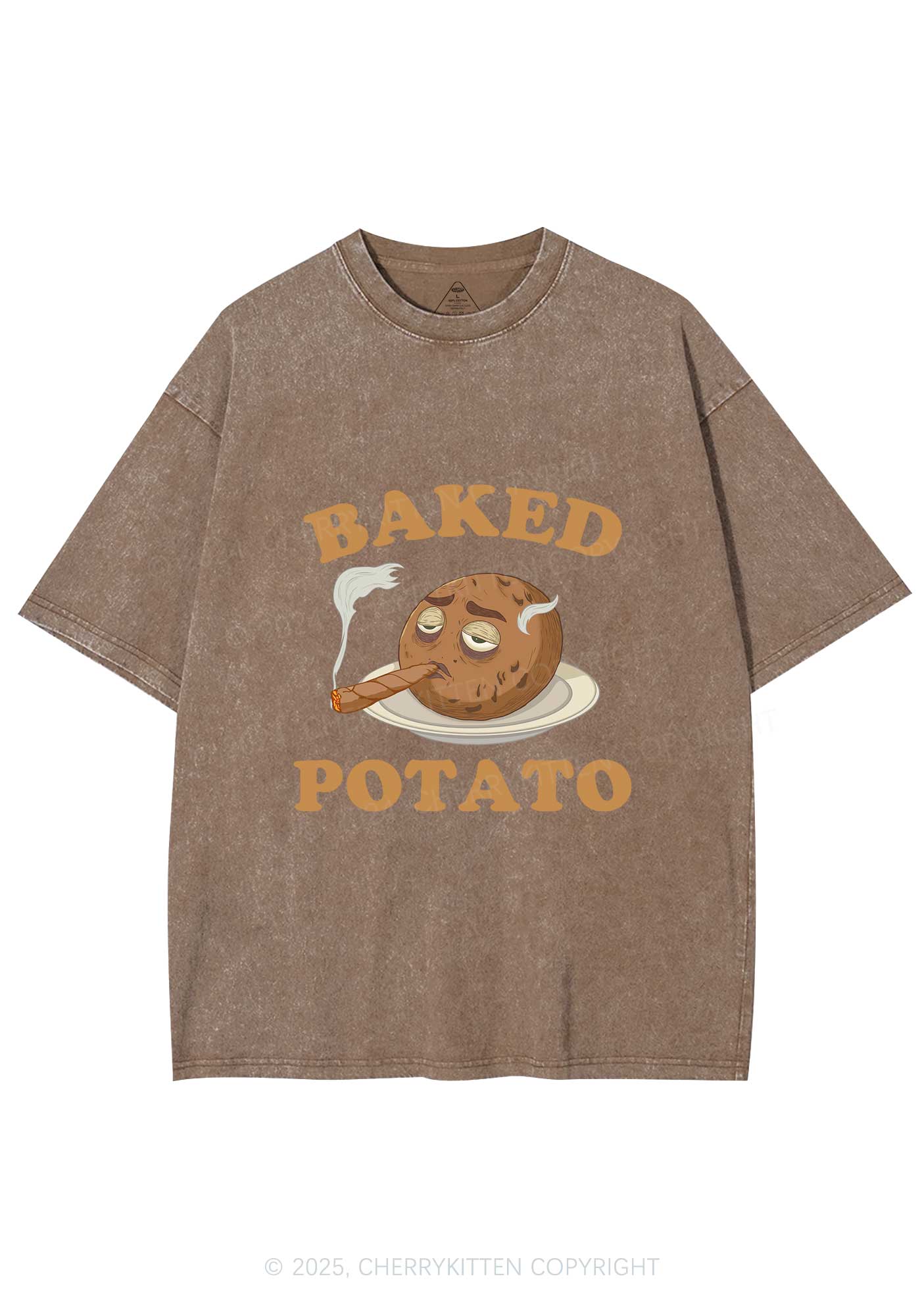 Baked Potato Y2K Washed Tee Cherrykitten